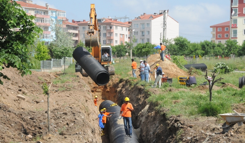 Atakentte Altyap almalar Hzla lerliyor