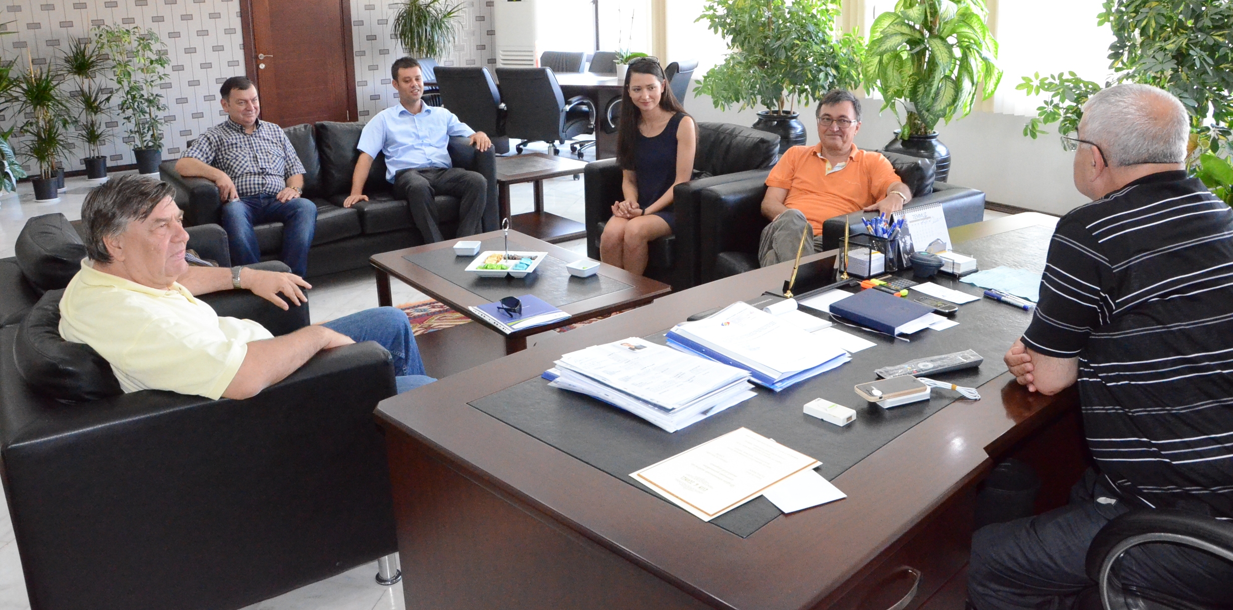 Bulgaristan Edirne Konsolosu ve AB Projeleri Menajerinden Ba�kan Baysan�a Ziyaret