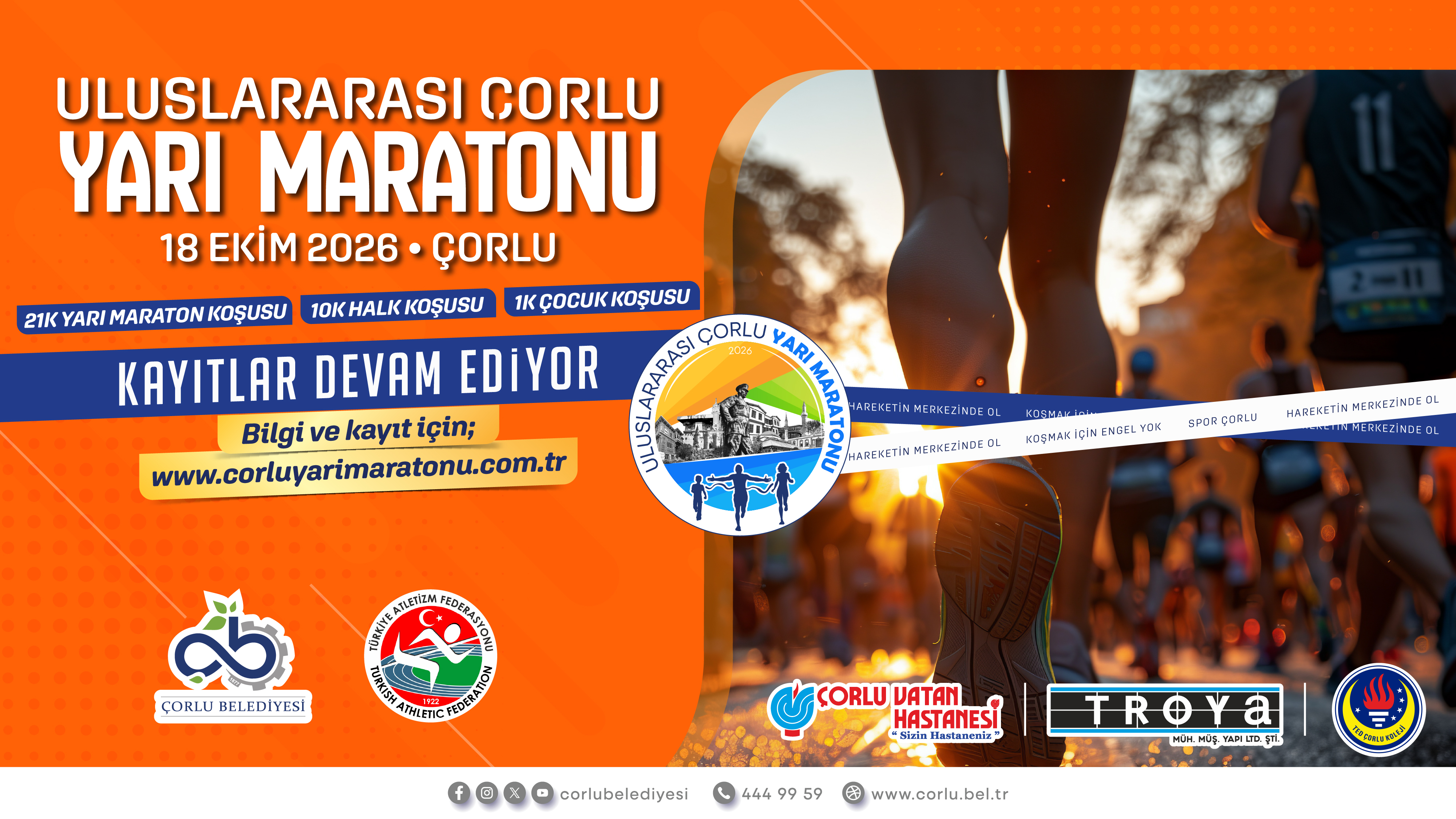 Uluslararas� �orlu Yar� Maratonu ��in Kay�tlar Devam Ediyor