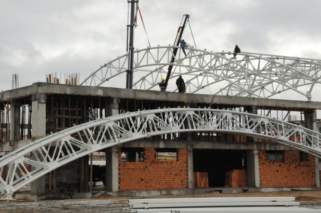 Kapal� Spor Salonu �n�aat� H�zla �lerliyor