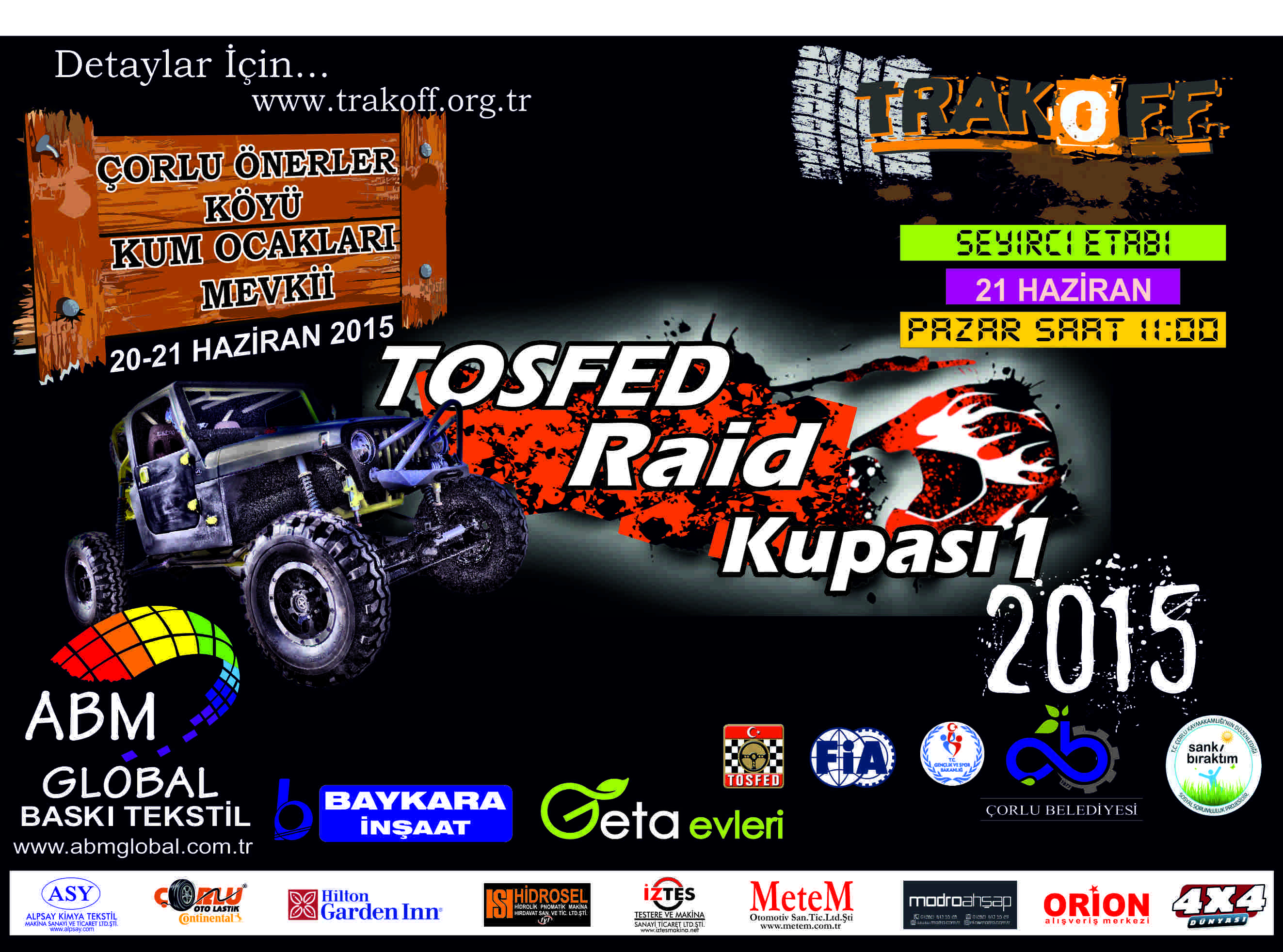 Tosfed Raid Kupa Yar orluda Yaplacak