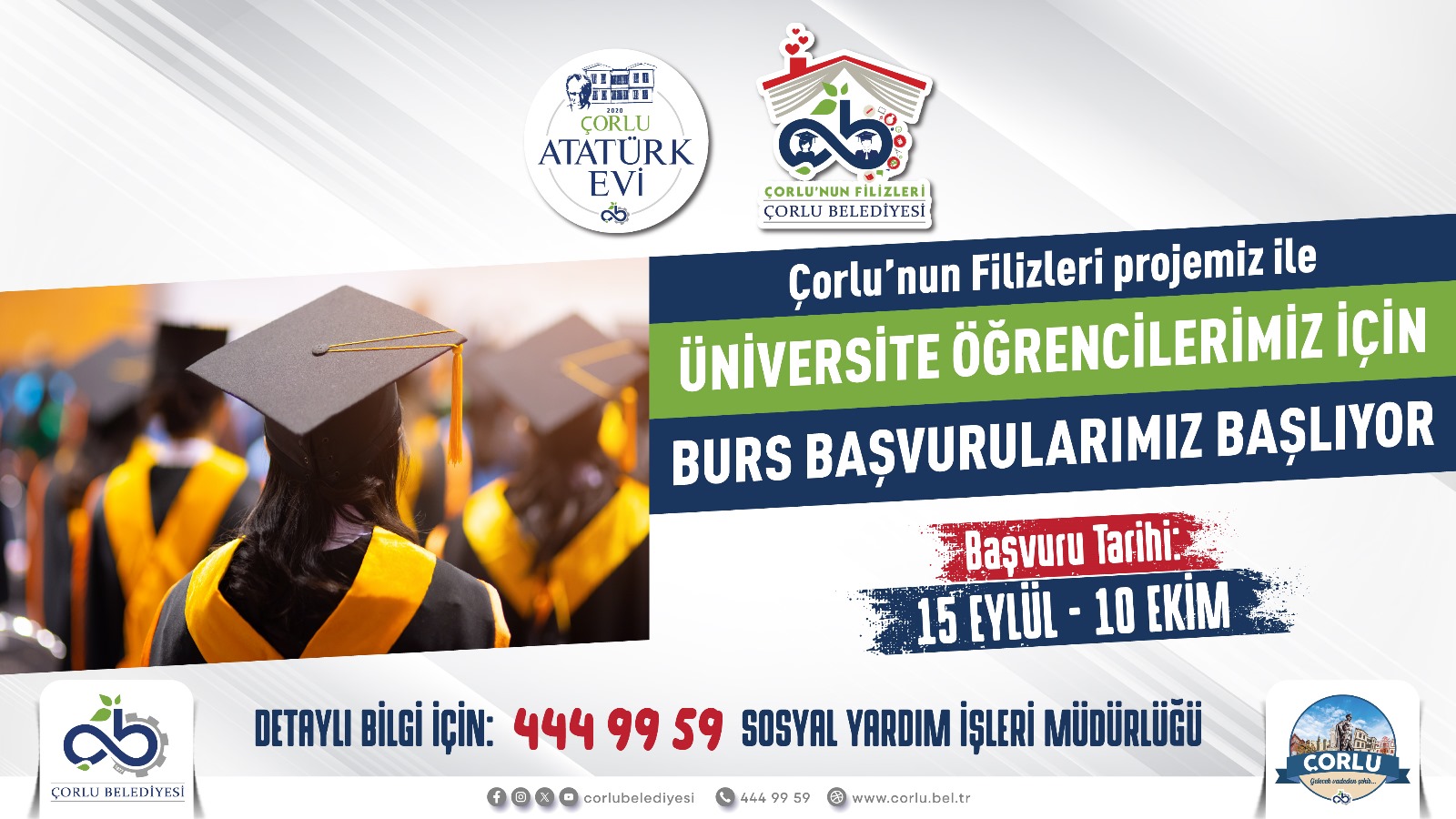 orlu Belediyesinden niversite rencilerine Karlksz 4,5 Milyon TL Burs