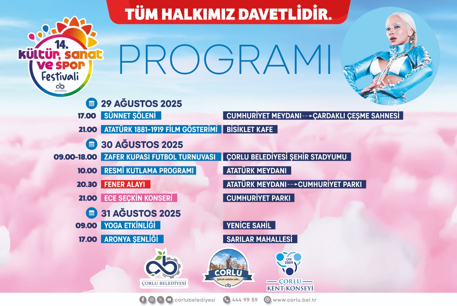 orlu`da 14. Kltr, Sanat ve Spor Festivali Balyor