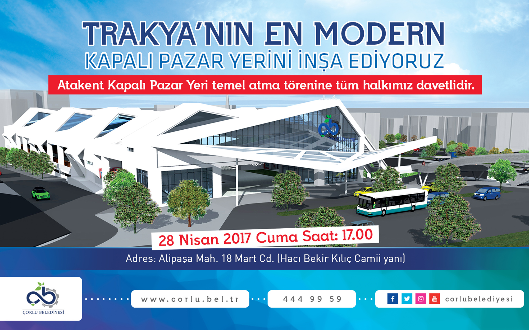 Atakent Kapal� Pazar Yerinin Temelini At�yoruz