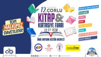 12. orlu Kitap ve Krtasiye Fuar Kaplarn Ayor