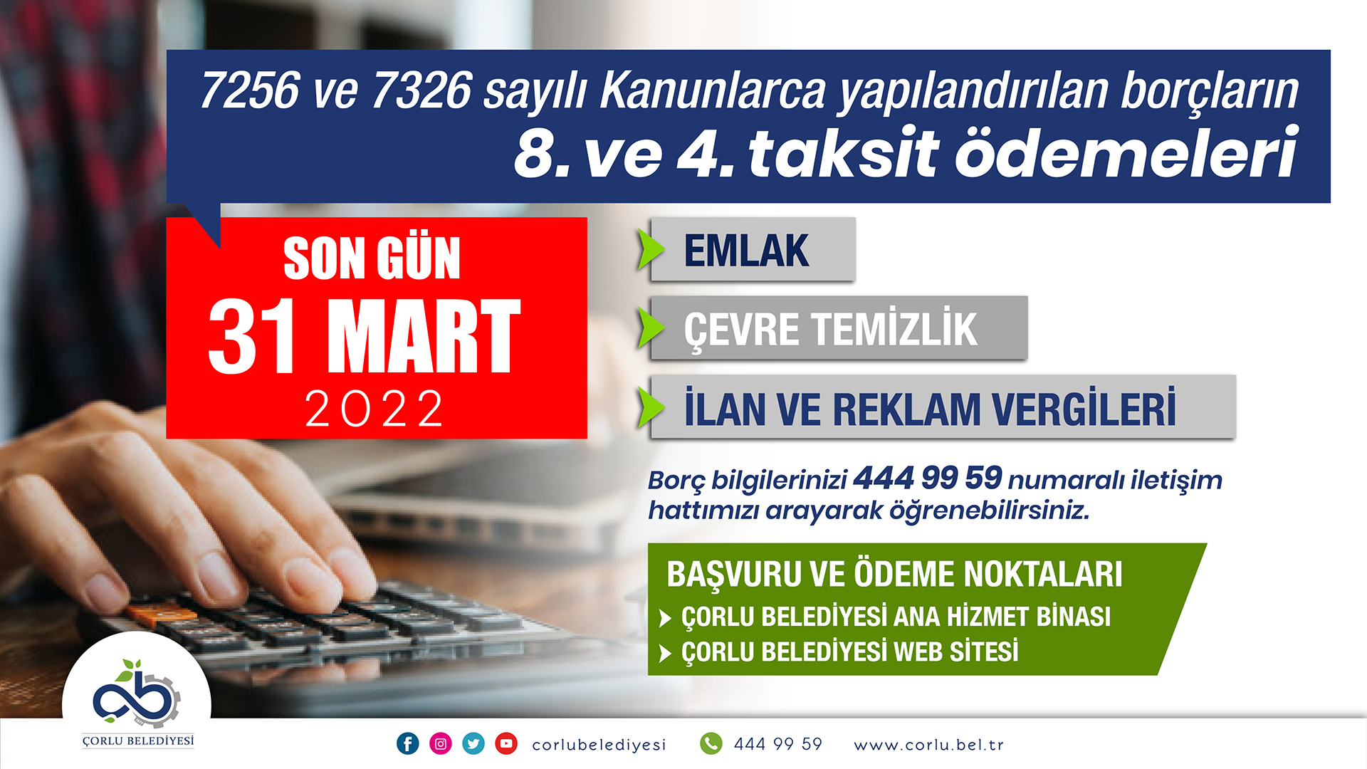 Yaplandrma Taksit demeleri in Son Gn 31 Mart 2022